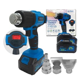Soprador Térmico Portátil com Display 320W Baterias 21V 550°C Máx