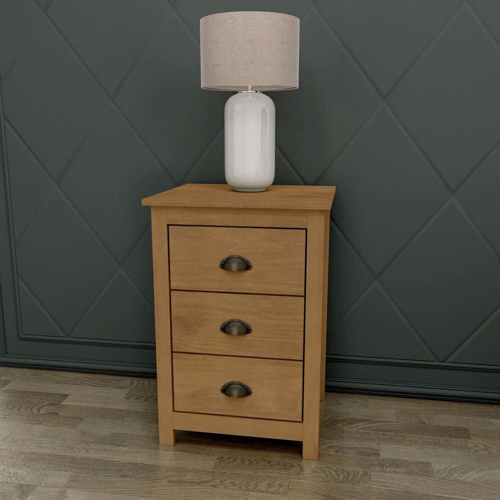 Mesa de Cabeceira 3 Gavetas Topazio Freijó