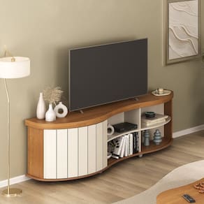 Rack para Sala de Estar Magnum 180,0cm X 55,5cm X 45,0cm Cinamomo/ Off White