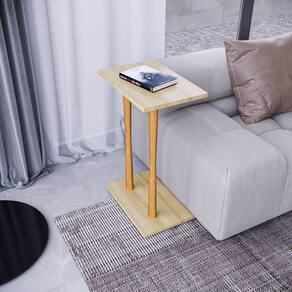 Mesa Lateral Alla 68cm X 45cm X 30cm Natural Tawary