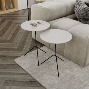 Conjunto Mesa de Canto Pugly 55cm X 40cm X 40cm Fendy/Preto