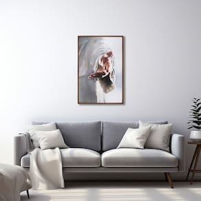 Quadro Decorativo Religioso Mão de Deus Pai com 1 Tela Cm ou Cm de Parede para Sala Quarto Hall 60cm Marrom