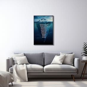Quadro Decorativo Motivacional Sucesso com 1 Tela Cm ou Cm de Parede para Sala Quarto Hall 60cm X 90 Preto