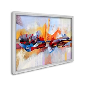 Quadro Decorativo Paisagem Pintura com 1 Tela Cm ou Cm de Parede para Sala Quarto Hall 60cm X 90cm Branco