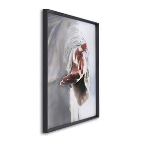 Quadro Decorativo Religioso Mão de Deus Pai com 1 Tela Cm ou Cm de Parede para Sala Quarto Hall 60cm Preto
