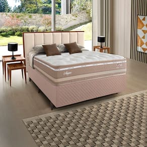 Colchão Molas Maxspring Angres Casal 138x28x188 Branco/Bege