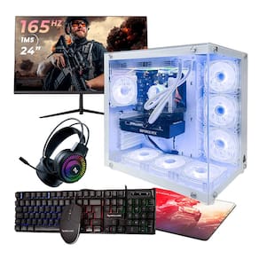 Pc Gamer Completo Ryzen 5 5500 16Gb 3200Mhz Rtx 4060 8Gb B550m Ssd 480Gb M.2 600W 80 Plus Monitor 24 165Hz Nli88050