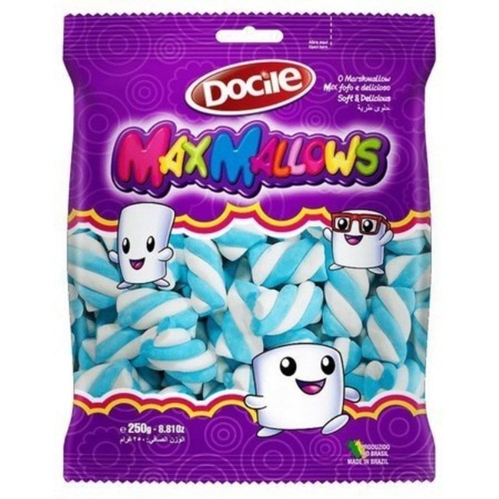 MAXMALLOWS TWIST AZUL/BRANCO BAUNILHA 250g