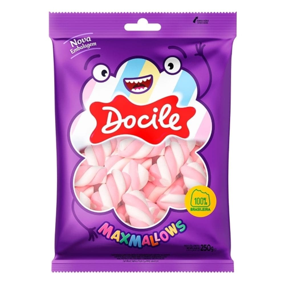 MAXMALLOWS TWIST ROSA/BRANCO BAUNILHA 250g