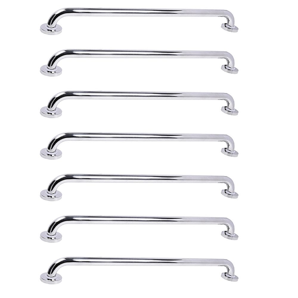 Barra de Apoio 70cm Aço Inox Kit 7 Unidades Deficiente Gestante Idoso Criança Acessibilidade Banheiro Box Casa Corrimao Suporte Proteçao