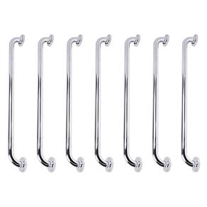 Barra de Apoio 70cm Aço Inox Kit 7 Unidades Idoso Gestante Criança Cadeirante Banheiro Box Casa Acessibilidade Suporte Resistente Proteçao Segurança