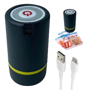Mini Seladora A Vacuo Portatil Sela Embala Alimentos Comida Carne Frutas Embaladora Domestica