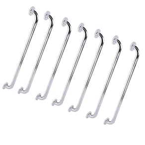 Barra de Apoio 70cm Inox Kit 7 Unidades Idoso Acessibilidade Criança Gestante Deficiente Casa Banheiro Box Corrimao Suporte Proteçao Segurança
