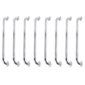Barra de Apoio 70cm Aço Inox Kit 8 Unidades Banheiro Box Casa Idoso Gestante Criança Cadeirante Acessibilidade Proteçao Segurança Suporte Resistente