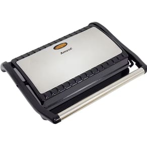 Sanduicheira E Grill Ams Inox 800w Antiaderente Amvox