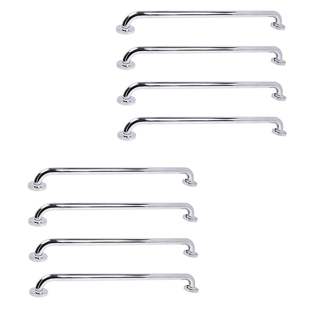 Barra de Apoio 70cm Inox Kit 8 Unidades Criança Idoso Gestante Deficiente Suporte Acessibilidade Segurança Proteçao