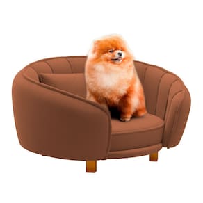 Mini Cama Poltrona Pet Lary Baby Para Cachorro Veludo Terracota - Desk Design