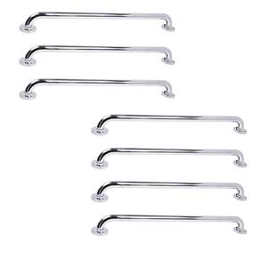 Barra de Apoio 70cm Inox Kit 8 Unidades Idoso Deficiente  Gestante Suporte Banheiro Box Resistente Segurança Proteçao Acessibilidade