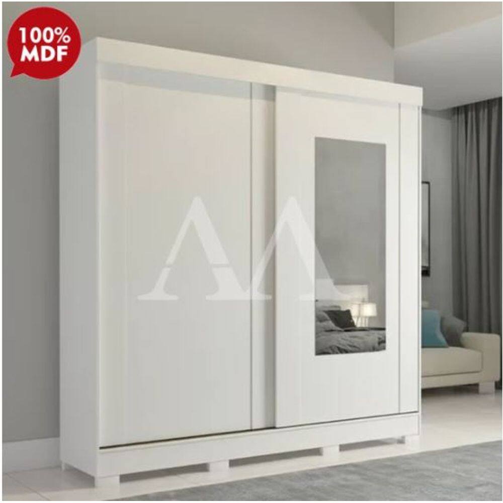 Guarda Roupa ROUPEIRO 2P CORRER 3G PANAN ILHEUS SLIDE C/ESP E C/ PES BRANCO
