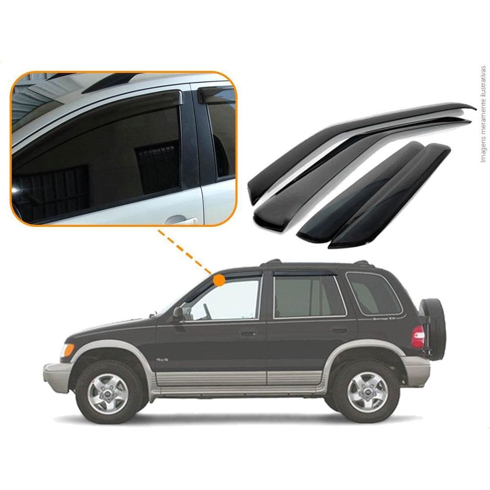 Calha De Chuva Kia Sportage 2004 4 Portas