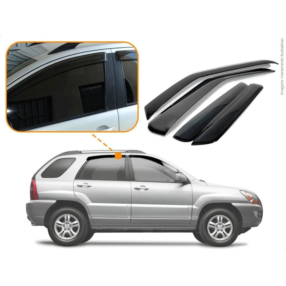 Calha De Chuva Kia Sportage 05/10 4 Portas