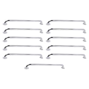 Barra de Apoio 70cm Inox Kit 11 Unidades Suporte Idoso Gestante Criança Cadeirante Banheiro Box Corredor Segurança Proteçao