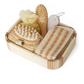 Kit Banho Spa Cuidados Pessoais Limpeza Esfoliação e Frescor 6 pçs