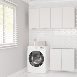 Lavanderia Modulada 3 Peças sem Tampo sem Rodapé Ipanema Cabecasa Madeiramadeira Branco