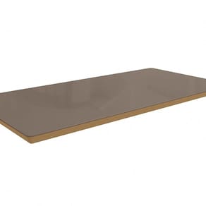 Tampo para Mesa de Jantar 2000x1000 de Madeira com Vidro Freijo/Bronze