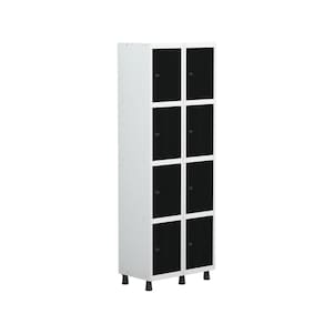 Armário Locker Guarda-roupa 8 Portas Aço Grp 502/8 Branco/Preto