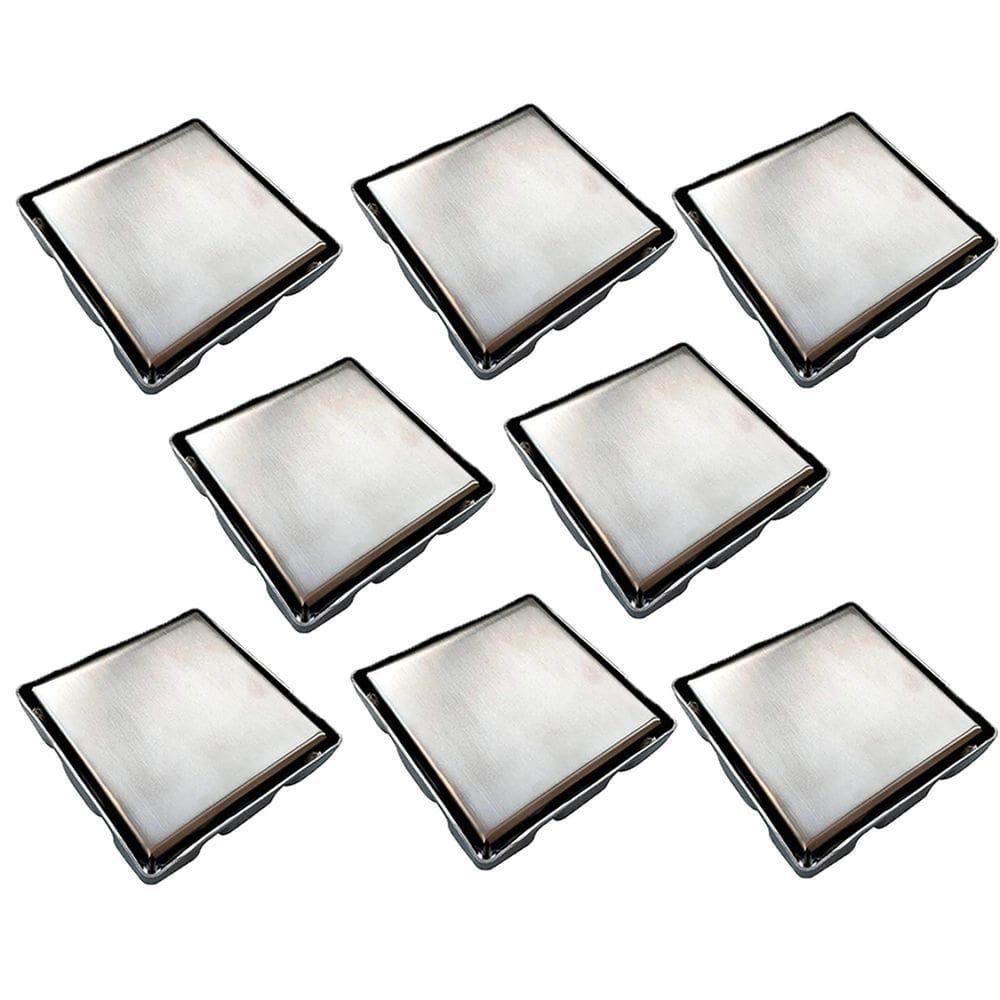 Ralo Oculto Invisivel 15X15 Discreto Kit 8 Uni Anti Odor Box Banheiro Piso Cozinha Casa