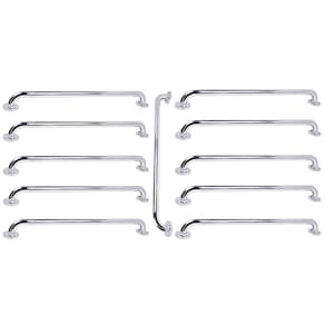 Barra de Apoio Inox 70cm Kit 11 Unidades Suporte Banheiro Box Idoso Gestante Criança Varanda Acessibilidade Corrimao Escada Segurança