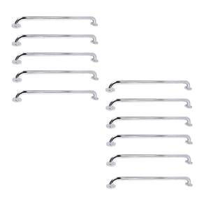 Barra de Apoio 70cm Inox Kit 11 Unidades Acessibilidade Banheiro Box Deficiente Idoso Gestante Cadeirante Suporte Anti Queda Varanda Casa Proteçao