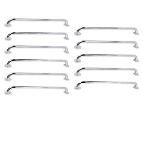 Barra de Apoio Inox 70cm Kit 11 Unidades Suporte Idoso Gestante Cadeirante Criança Deficiente Banheiro Box Escada Acessibilidade