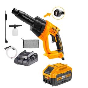 Lavadora Jato De Alta Pressão A Bateria 20v 7.5a C/ Acessórios