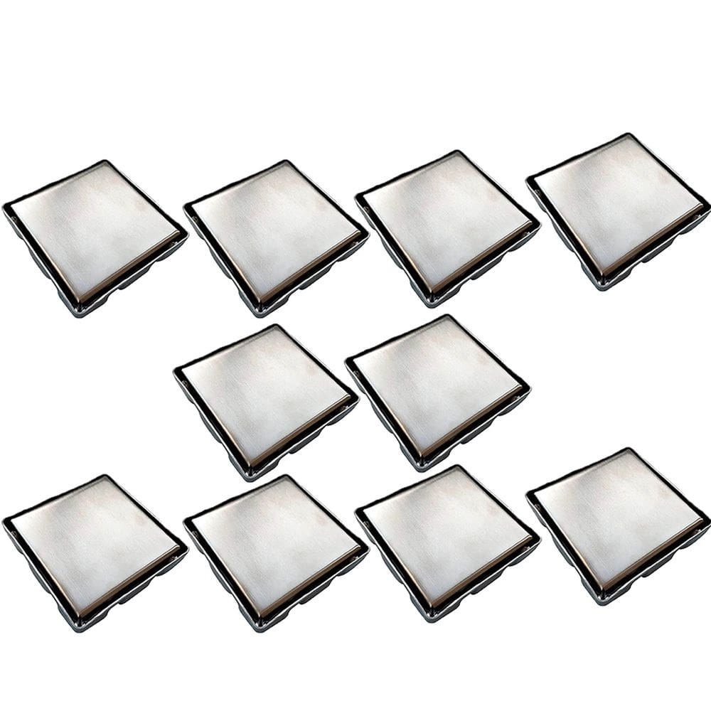 Ralo Oculto Invisivel 15x15 Anti Odor Inox Kit 15 Uni Banheiro Box Cozinha Lavabo