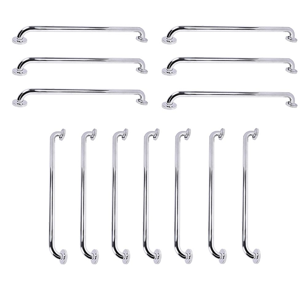 Barra de Apoio 70cm Inox Kit 13 Unidades Idoso Cadeirante Gestante Criança Acessibilidade Casa Banheiro Box Suporte Resistente Segurança