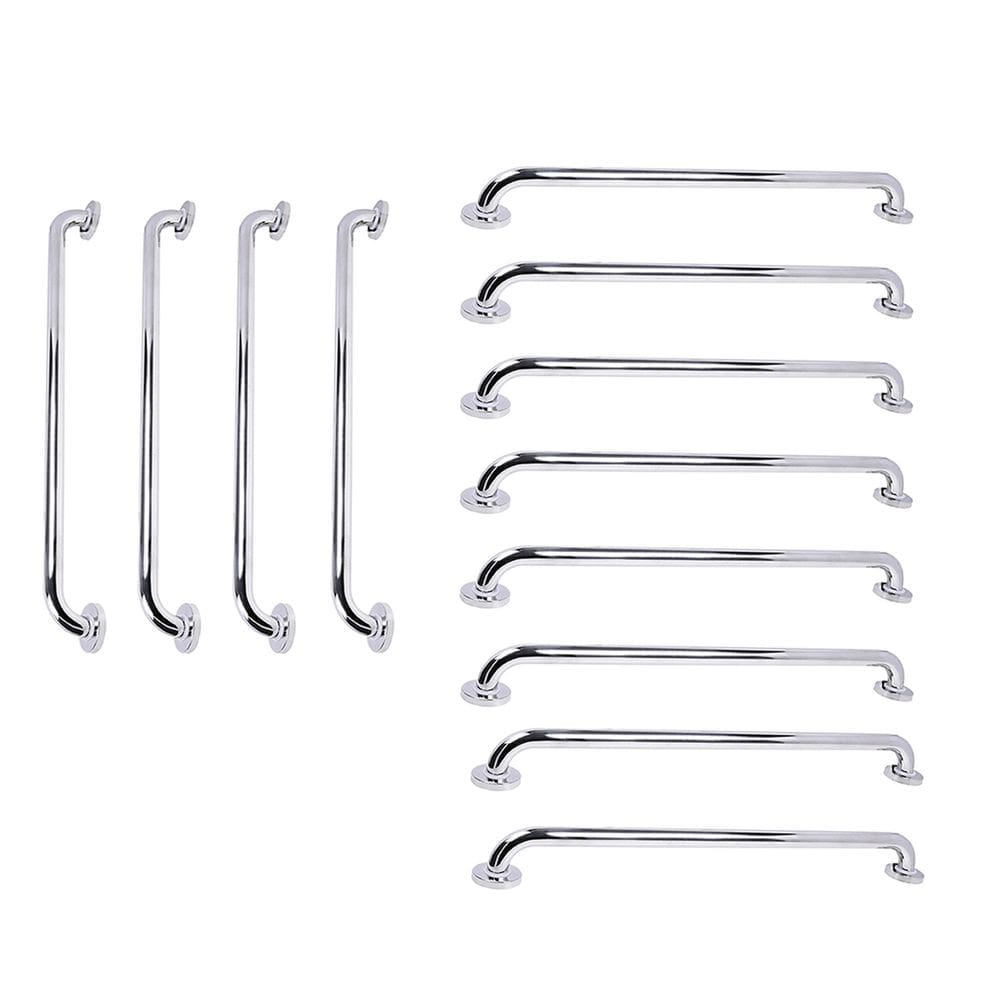 Barra de Apoio 70cm Aço Inox Kit 12 Unidades Idoso Gestante Criança Casa Banheiro Box Acessibilidade Suporte Segurança Proteçao Resistente