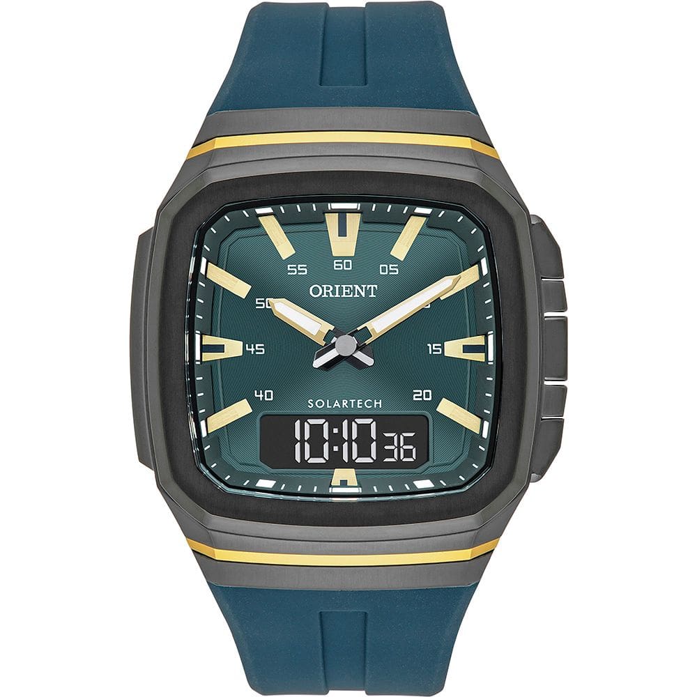 Relógio Orient Solartech Masculino Anadigi Gtspa001 Preto