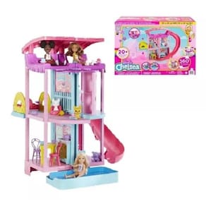 Barbie Chelsea Casa Mansão De Bonecas 360° - 50 Cm e 20 Acessorios - Mattel