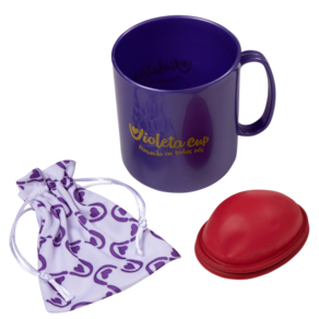 Kit Violeta Cup Disco Menstrual Duo Vermelho (2 Produtos)