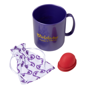 Kit Violeta Cup Mini Disco Menstrual Duo Vermelho (2 Produtos)