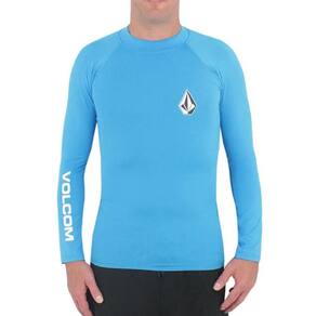 Lycra Volcom Manga Longa Lido Solid SM25 Masculina Azul