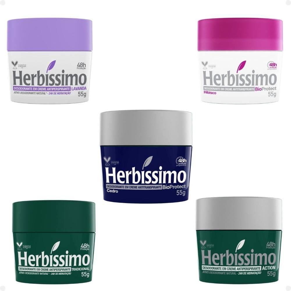Kit Desodorante Creme Herbissimo Antiperspirante Com 10 | Casas Bahia