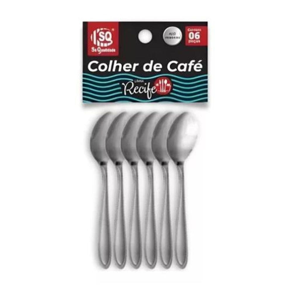 Colher para Café ou Chá Aço Inox com 6 Unidades