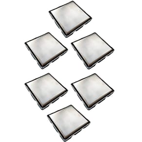 Ralo Oculto Invisivel 15X15 Anti Odor Aço Inox Kit 6 Uni Box Banheiro Cozinha Casa