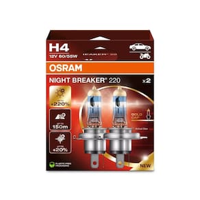 Par de Lâmpada Halógena Osram Night Breaker 220 H4