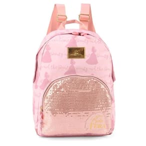 Mochila Escolar A Bela E A Fera Rosa Luxcel