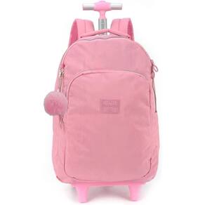 Mochila Com Rodinhas Luxcel Up4you Rosa Mc51610up