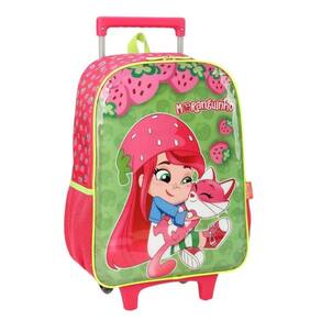 Mochila de Rodinhas Sem Alça Luxcel Moranguinho Verde